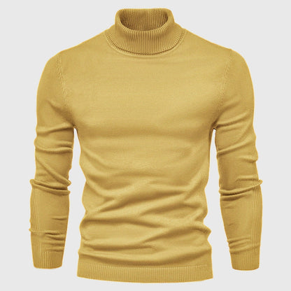 Classic Roll Neck Jumper for Men with Comfortable Fit and Timeless Style