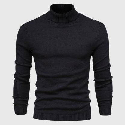 Classic Roll Neck Jumper for Men with Comfortable Fit and Timeless Style