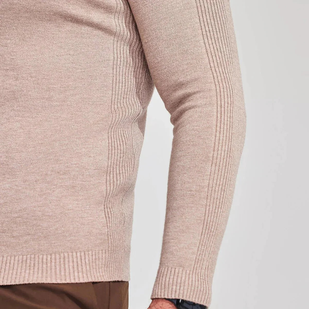 Classic Roll Neck Jumper for Men with Comfortable Fit and Timeless Style