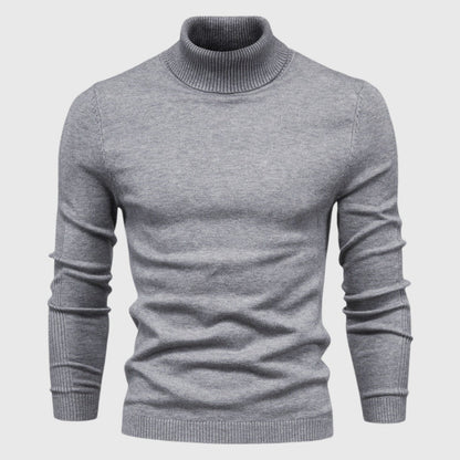 Classic Roll Neck Jumper for Men with Comfortable Fit and Timeless Style