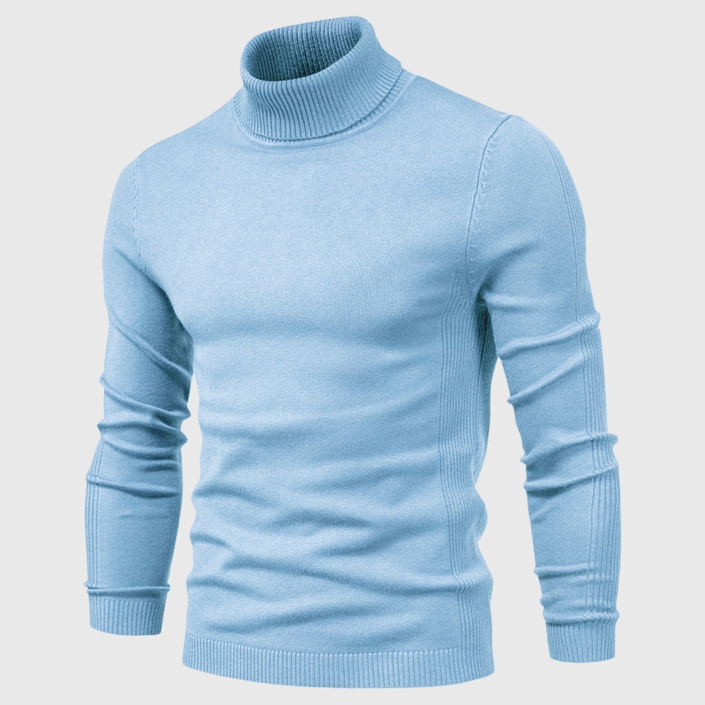 Classic Roll Neck Jumper for Men with Comfortable Fit and Timeless Style