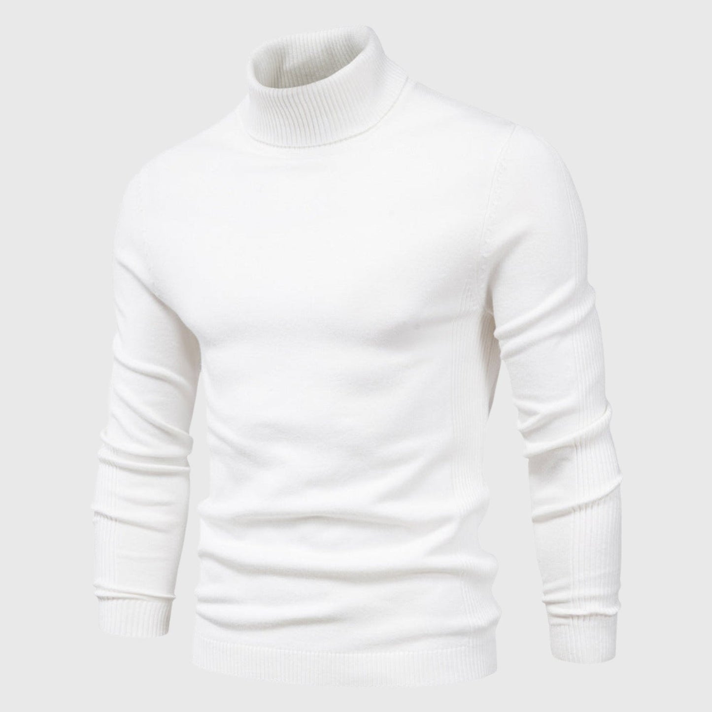 Classic Roll Neck Jumper for Men with Comfortable Fit and Timeless Style