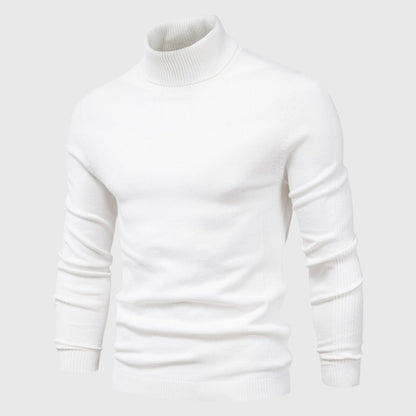Classic Roll Neck Jumper for Men with Comfortable Fit and Timeless Style