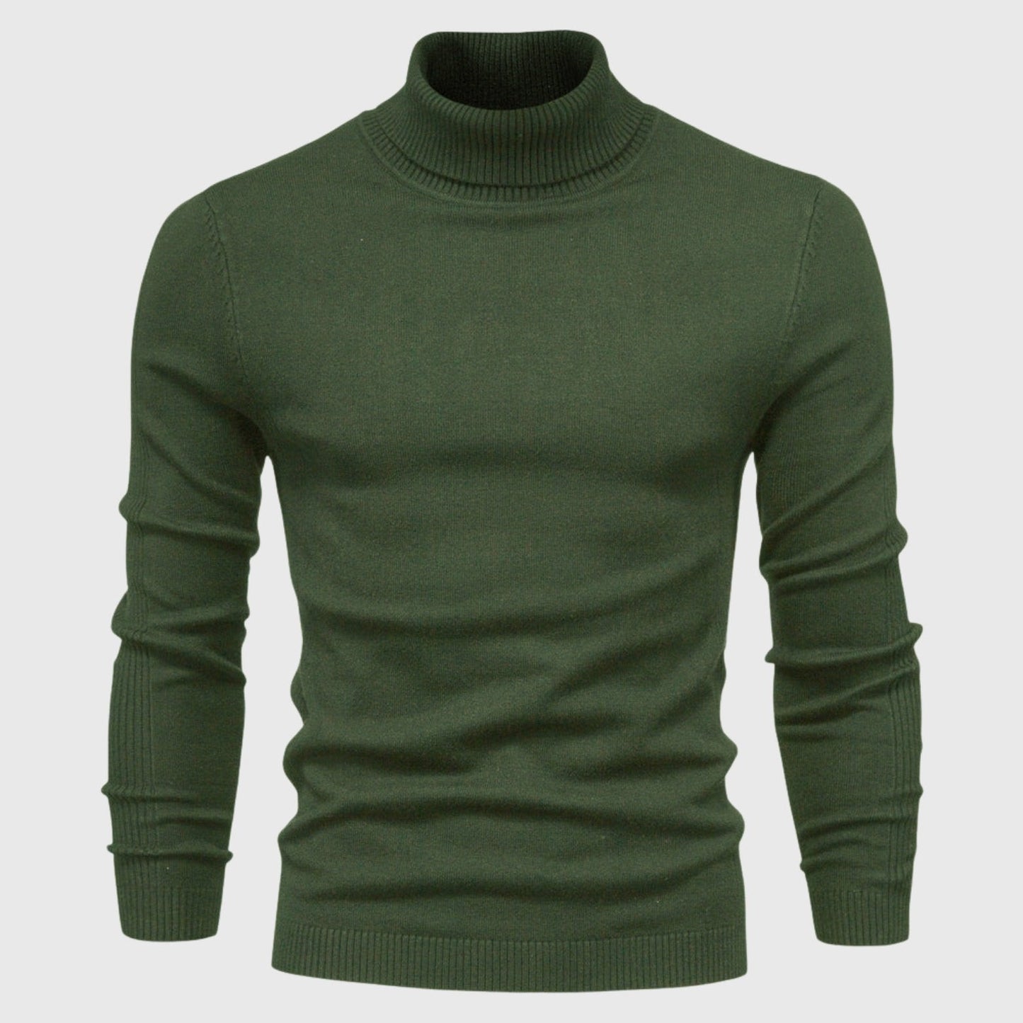 Classic Roll Neck Jumper for Men with Comfortable Fit and Timeless Style
