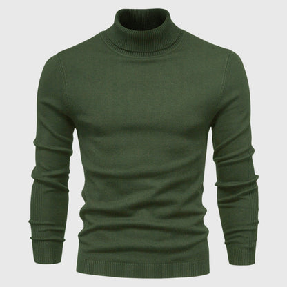 Classic Roll Neck Jumper for Men with Comfortable Fit and Timeless Style