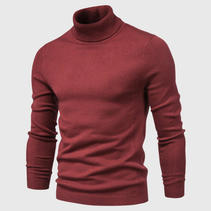 Classic Roll Neck Jumper for Men with Comfortable Fit and Timeless Style