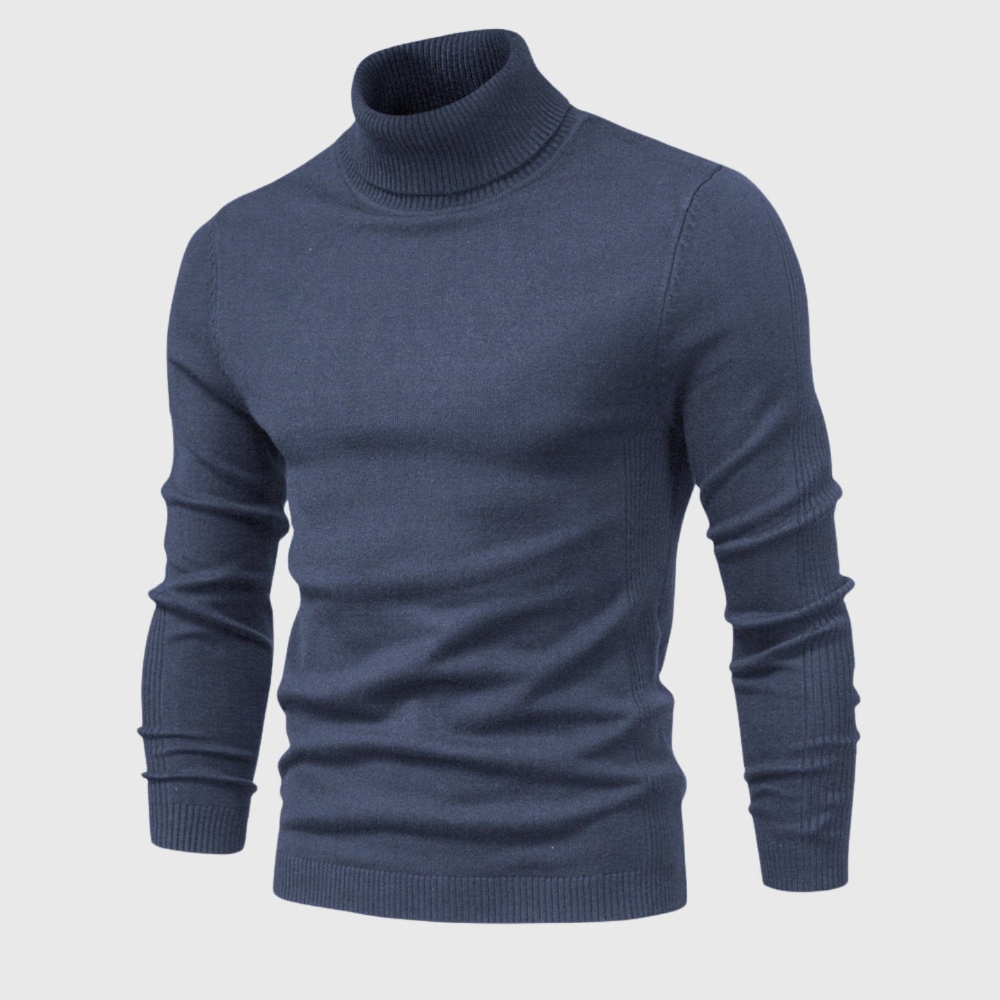 Classic Roll Neck Jumper for Men with Comfortable Fit and Timeless Style