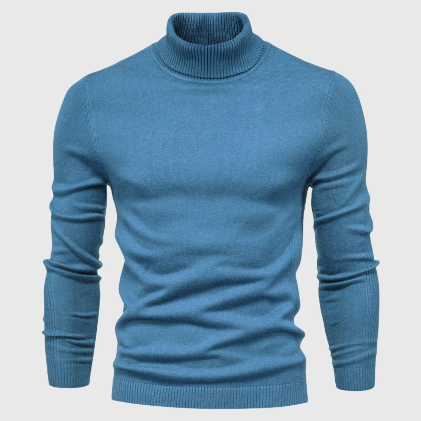 Classic Roll Neck Jumper for Men with Comfortable Fit and Timeless Style