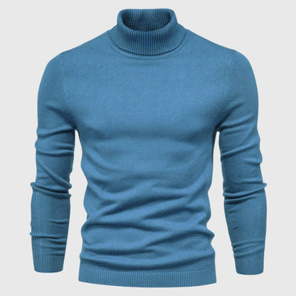 Classic Roll Neck Jumper for Men with Comfortable Fit and Timeless Style