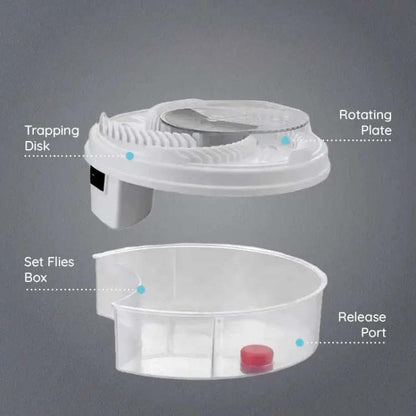 Electric Fly Trap with Silent Rotating System for Indoor and Outdoor Use
