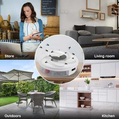 Electric Fly Trap with Silent Rotating System for Indoor and Outdoor Use