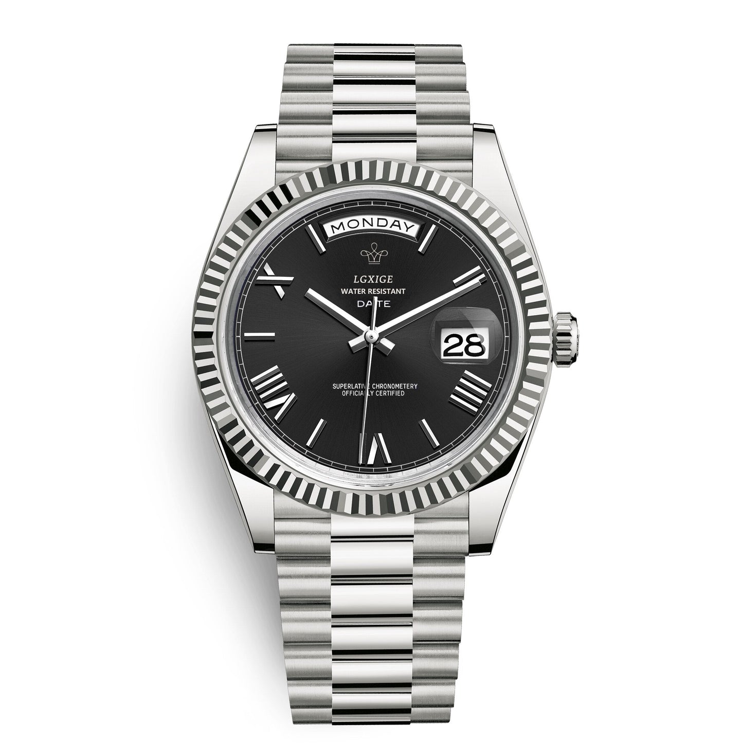 Watch with Men’s Day and Date Display for Timeless and Elegant