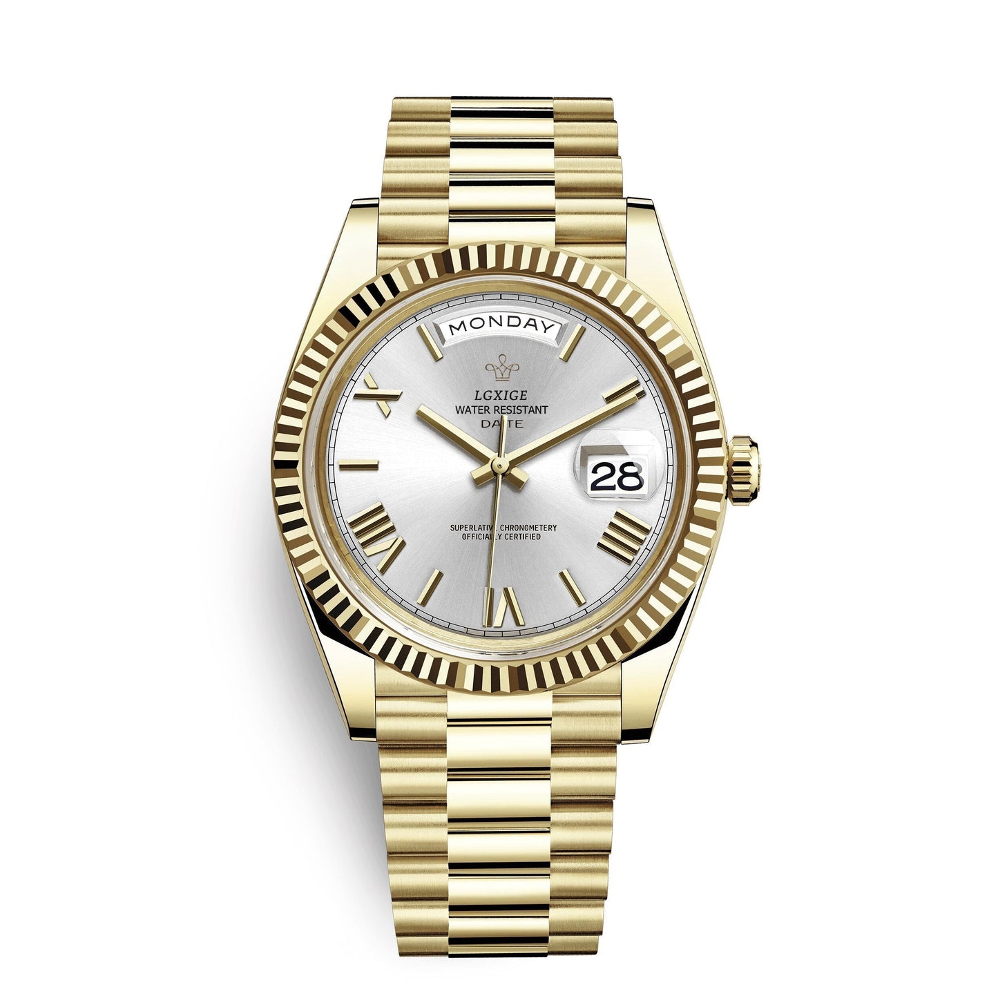 Watch with Men’s Day and Date Display for Timeless and Elegant