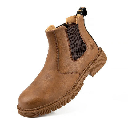 Shoes with Waterproof Safety Design for Men with Steel Toe for Slip-Resistant Work Shoes