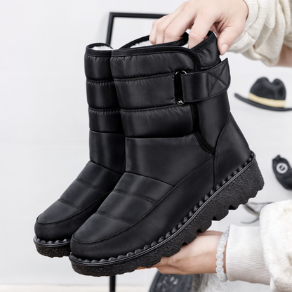 Boots with Waterproof Ladies Snow Non-Slip Sole for Warm Winter Boots for Ice and Snow