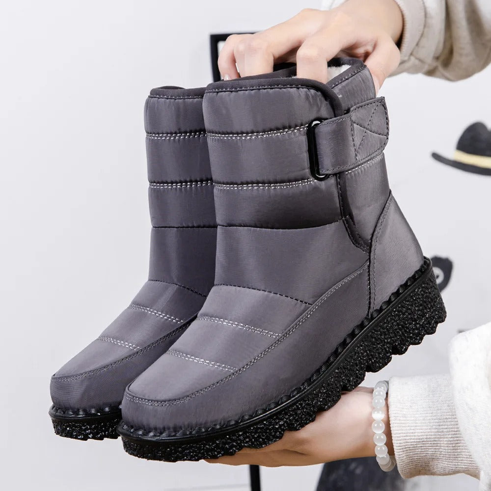 Boots with Waterproof Ladies Snow Non-Slip Sole for Warm Winter Boots for Ice and Snow