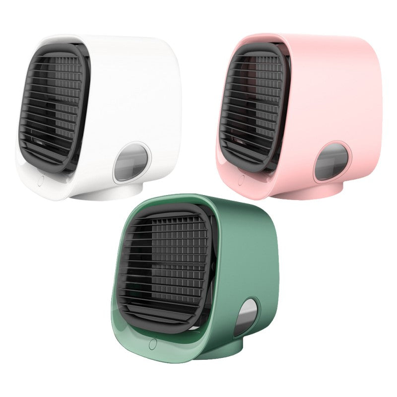 Compact Air Cooler and Humidifier with USB Power and Silent Cooling
