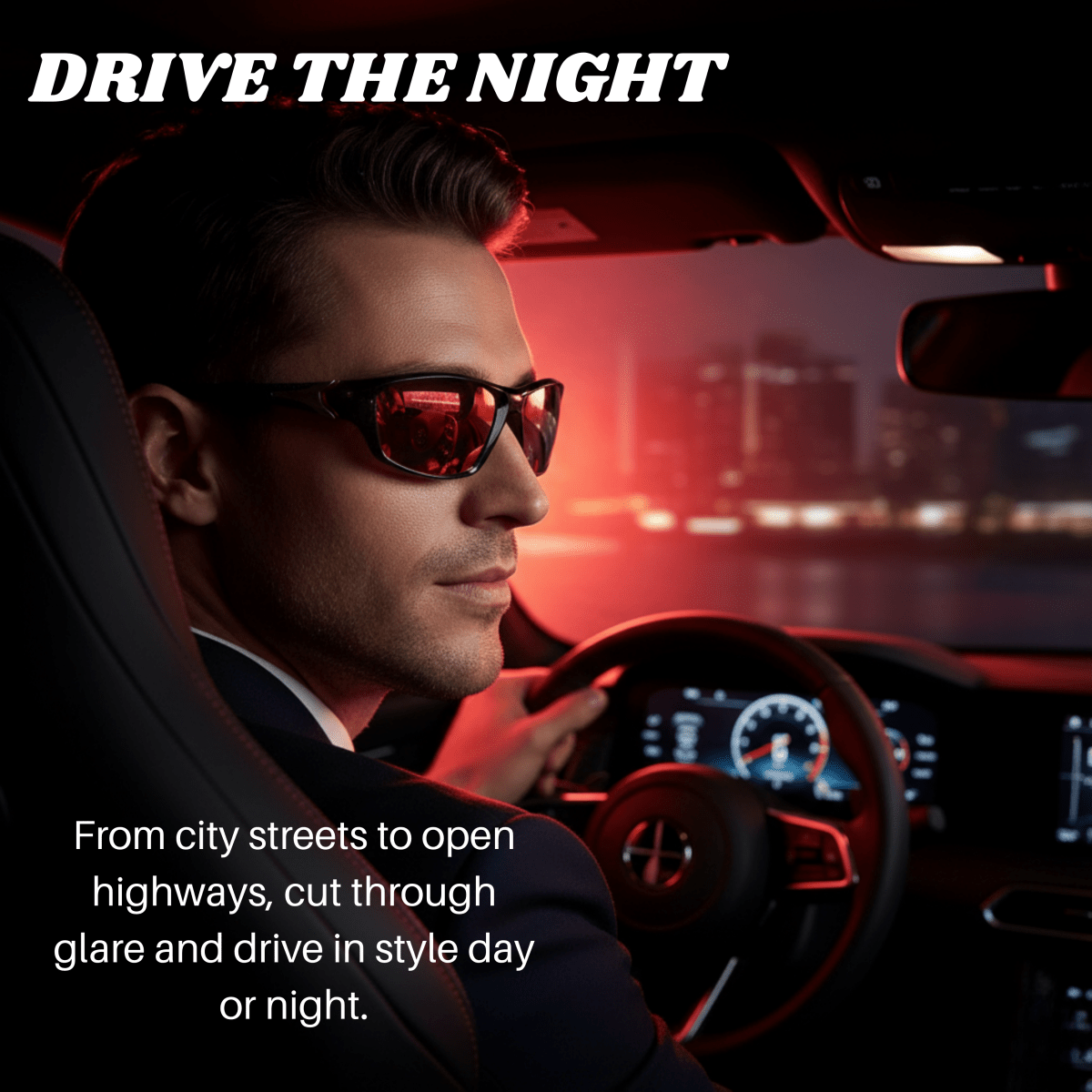 Polarised Unisex Sunglasses with UV400 Protection for Day and Night