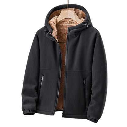 Fleeceshield Men's Jacket with Hood for Warm, Comfortable and Practical