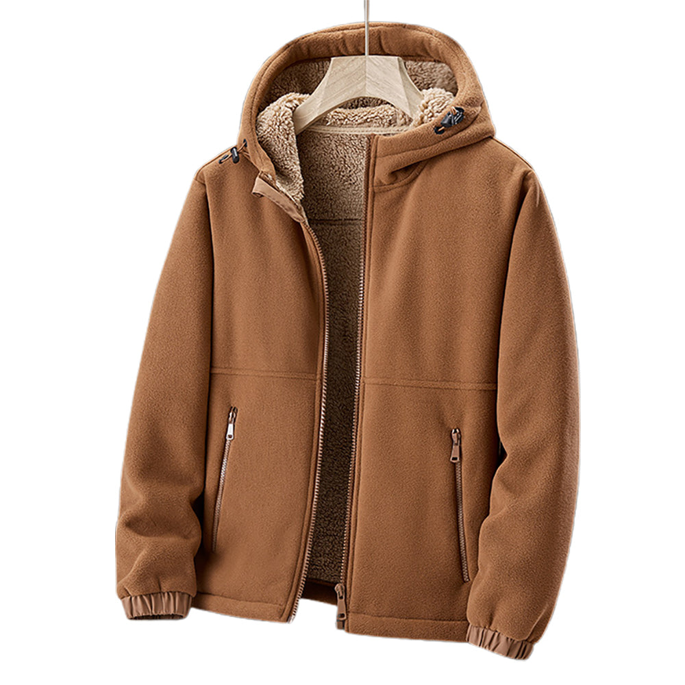 Fleeceshield Men's Jacket with Hood for Warm, Comfortable and Practical