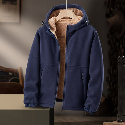 Fleeceshield Men's Jacket with Hood for Warm, Comfortable and Practical
