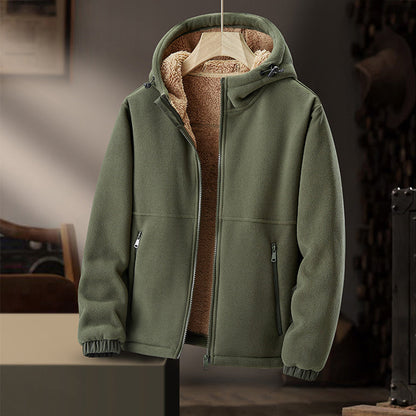 Fleeceshield Men's Jacket with Hood for Warm, Comfortable and Practical