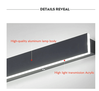 Light Sleek Vertical LED Wall for Weatherproof Outdoor Elegance
