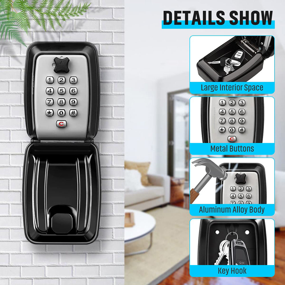 Weatherproof Key Safe with Combination Lock for Secure Key Storage