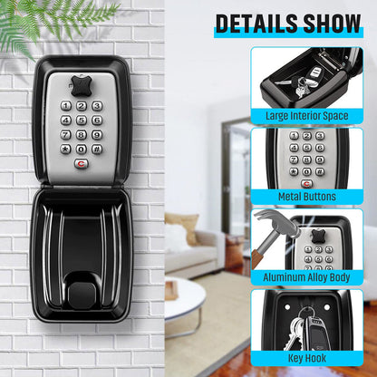 Weatherproof Key Safe with Combination Lock for Secure Key Storage