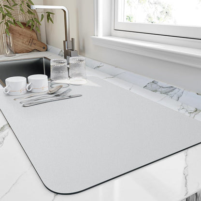 Mat with Fast-Drying Diatomaceous Draining Design for Kitchen Worktop and Sink