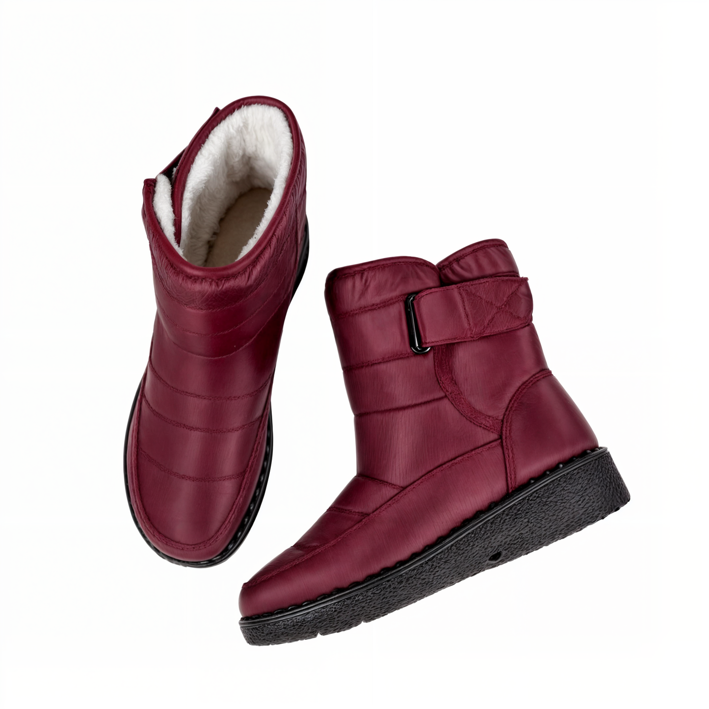 Boots with Waterproof Ladies Snow Non-Slip Sole for Warm Winter Boots for Ice and Snow