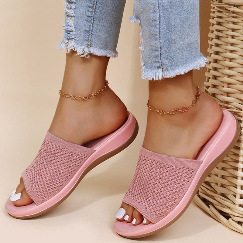 Ladies' Summer Sliders with Breathable Upper and Comfortable Support