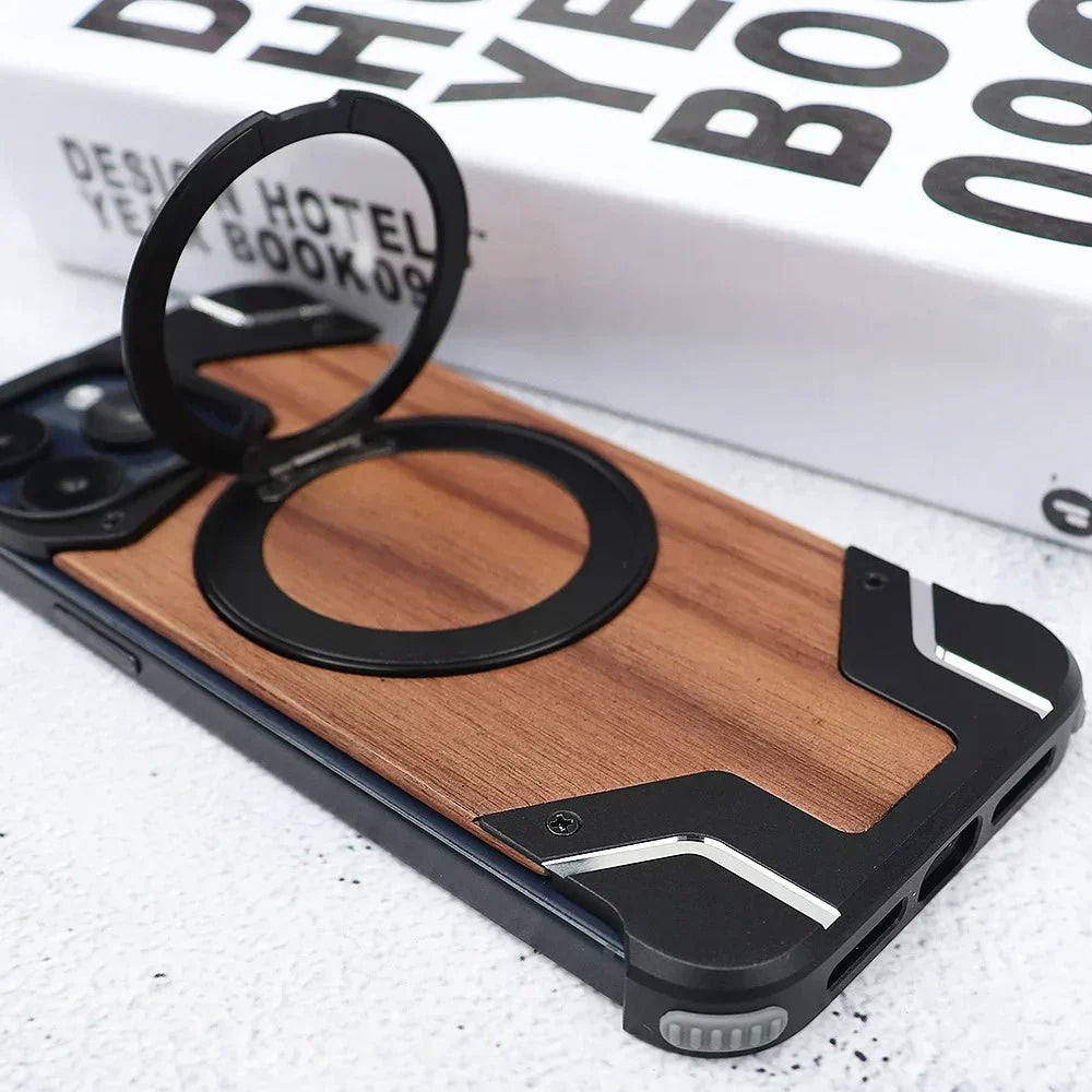 Case Wooden Magsafe Phone with Protective and Functional Design