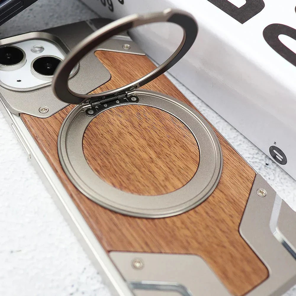 Case Wooden Magsafe Phone with Protective and Functional Design