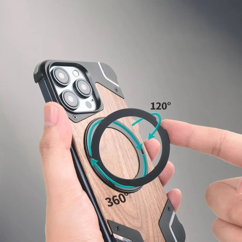 Case Wooden Magsafe Phone with Protective and Functional Design