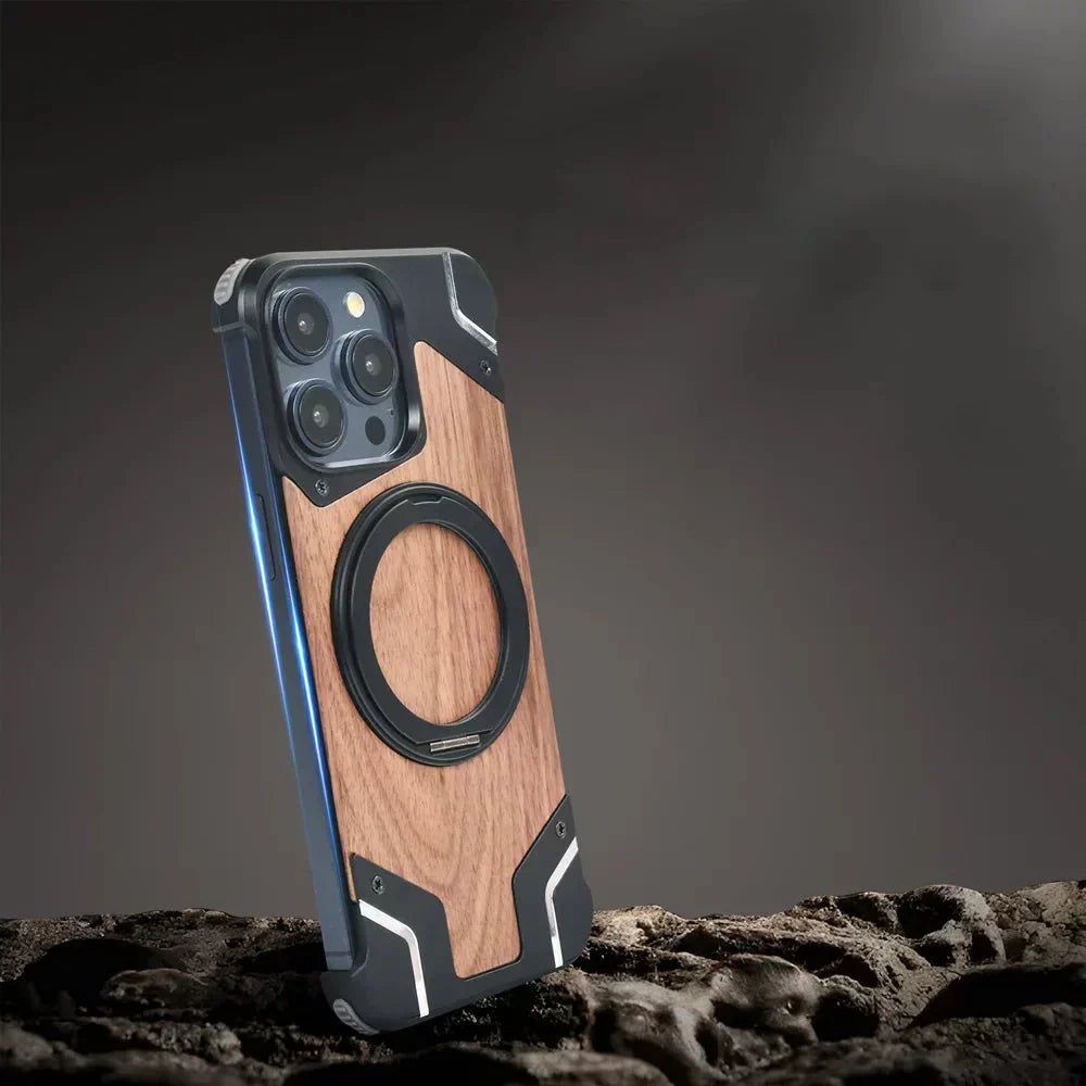 Case Wooden Magsafe Phone with Protective and Functional Design