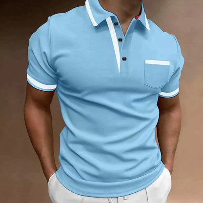 Modern Men's Polo Shirt with Contrasting Details for a Stylish Casual Look