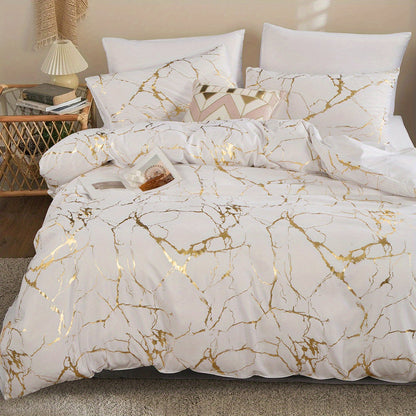 Cover with Duvet Marble Pattern for Comfortable and Stylish Sleep
